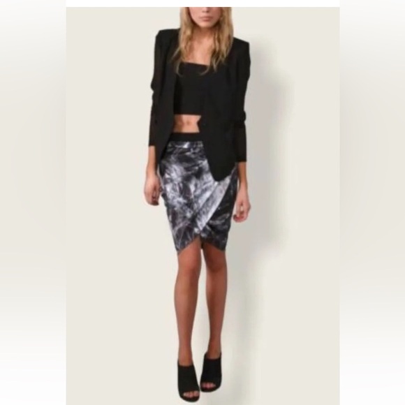 Helmut Lang Cellophane Silk Print Skirt - Picture 1 of 13